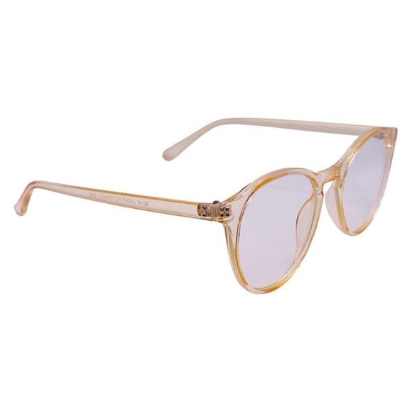 6141 | Orange Round Clear Lens Blue Light Blocking Glasses - Picture 2 of 5